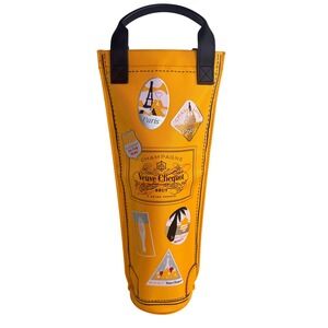 Veuve Clicquot Yellow Canvas Insulated Champagne Bottle Carrier Travel Tote Bag